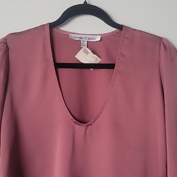 NWT Lovers Friends Daydream Blouse Mauve Pink Flowy Fairy BalletCore Blouse Top - Picture 2 of 11